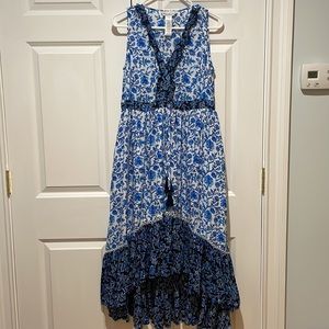 Tommy Bahama Woodblock Blossoms Ruffle Dress